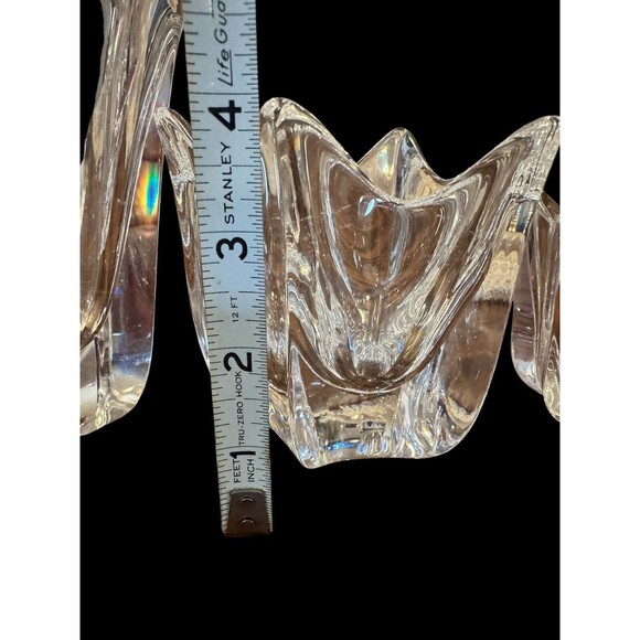 3 Signed ORREFORS Crystal Tulip Bowls - Picture 3 of 9